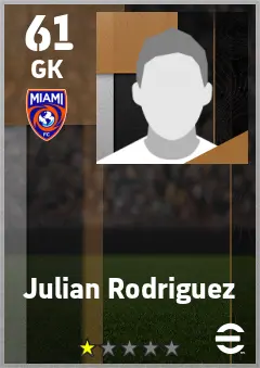 Julian Rodriguez eFootball 2026 player card — 61 OVR GK