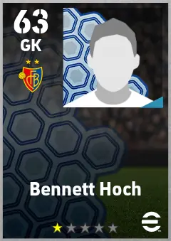 Bennett Hoch eFootball 2026 player card — 63 OVR GK