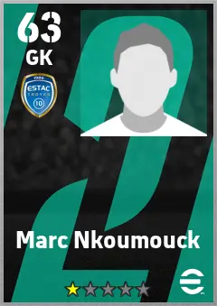 Marc Nkoumouck eFootball 2026 player card — 63 OVR GK