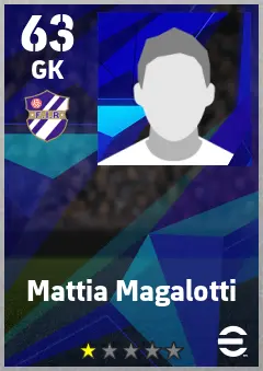 Mattia Magalotti eFootball 2026 player card — 63 OVR GK
