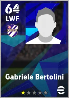 Gabriele Bertolini eFootball 2026 player card — 64 OVR LWF