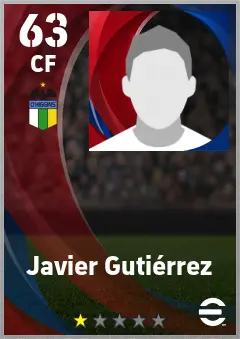 Javier Gutierrez eFootball 2026 player card — 63 OVR CF