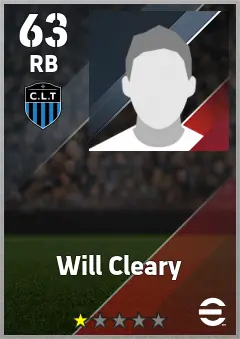 Will Cleary eFootball 2026 player card — 63 OVR RB