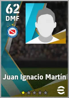 Juan Ignacio Martin eFootball 2026 player card — 62 OVR DMF