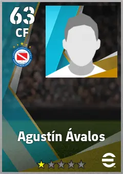 Agustin Avalos eFootball 2026 player card, 63 OVR CF