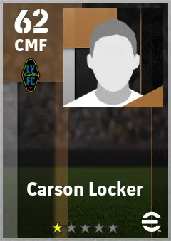 Carson Locker eFootball 2026 player card — 62 OVR CMF