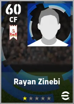 Rayan Zinebi eFootball 2026 player card — 60 OVR CF