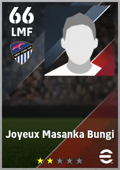 Joyeux Masanka Bungi eFootball 2026 player card — 66 OVR LMF