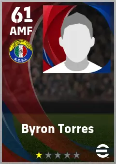 Byron Torres eFootball 2026 player card — 61 OVR AMF