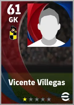 Vicente Villegas eFootball 2026 player card — 61 OVR GK