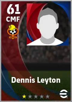 Dennis Leyton eFootball 2026 player card — 61 OVR CMF