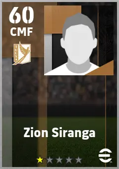 Zion Siranga eFootball 2026 player card — 60 OVR CMF