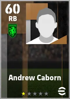 Andrew Caborn eFootball 2026 player card — 60 OVR RB