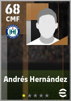 Andres Hernandez eFootball 2026 player card — 68 OVR CMF