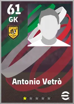 Antonio Vetro eFootball 2026 player card — 61 OVR GK