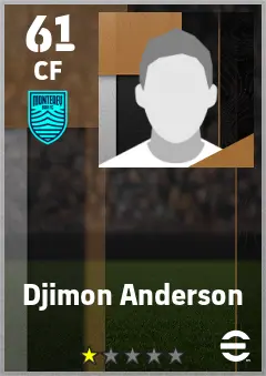 Djimon Anderson eFootball 2026 player card — 61 OVR CF