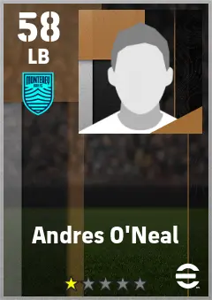 Andres O Neal eFootball 2026 player card — 58 OVR LB