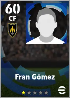 Fran Gomez eFootball 2026 player card — 60 OVR CF
