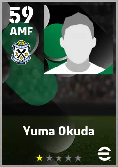 Yuma Okuda eFootball 2026 player card — 59 OVR AMF