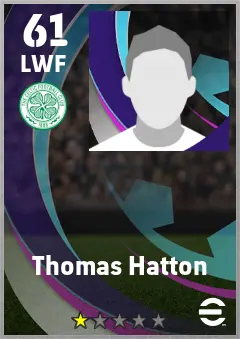 Thomas Hatton eFootball 2026 player card — 61 OVR LWF