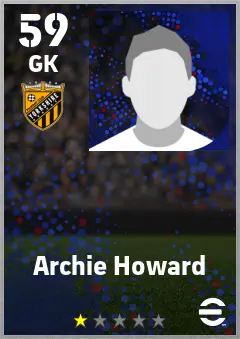 Archie Howard eFootball 2026 player card — 59 OVR GK