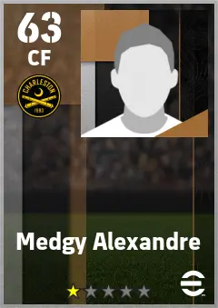 Medgy Alexandre eFootball 2026 player card — 63 OVR CF