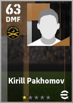 Kirill Pakhomov eFootball 2026 player card — 63 OVR DMF
