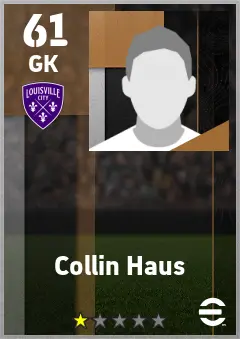 Collin Haus eFootball 2026 player card — 61 OVR GK