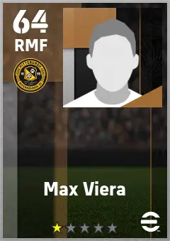 Max Viera eFootball 2026 player card — 64 OVR RMF