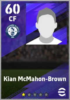 Kian McMahon-Brown eFootball 2026 player card — 60 OVR CF