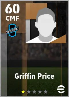Griffin Price eFootball 2026 player card — 60 OVR CMF