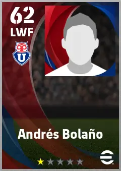 Andres Bolano eFootball 2026 player card — 62 OVR LWF