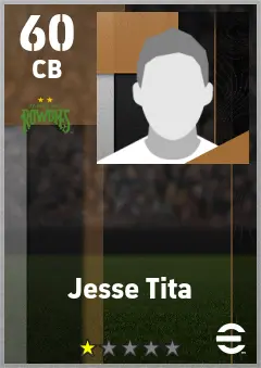 Jesse Tita eFootball 2026 player card — 60 OVR CB