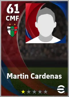 Martin Cardenas eFootball 2026 player card — 61 OVR CMF
