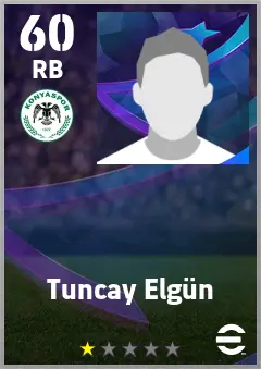 Tuncay Elgun eFootball 2026 player card — 60 OVR RB