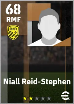 Niall Reid-Stephen eFootball 2026 player card — 68 OVR RMF