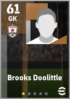 Brooks Doolittle eFootball 2026 player card — 61 OVR GK