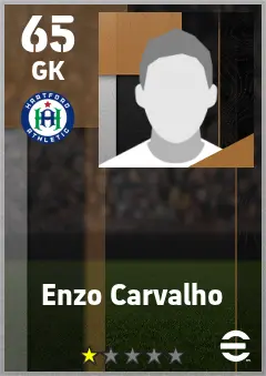 Enzo Carvalho eFootball 2026 player card — 65 OVR GK