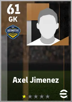 Axel Jimenez eFootball 2026 player card — 61 OVR GK