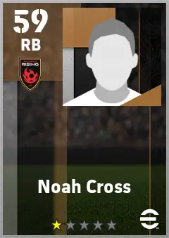 Noah Cross eFootball 2026 player card — 59 OVR RB