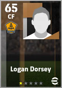 Logan Dorsey eFootball 2026 player card — 65 OVR CF