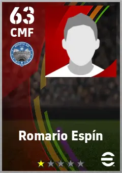Romario Espin eFootball 2026 player card — 63 OVR CMF