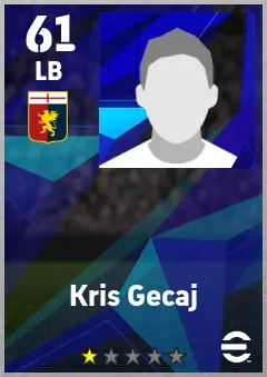 Kris Gecaj eFootball 2026 player card — 61 OVR LB