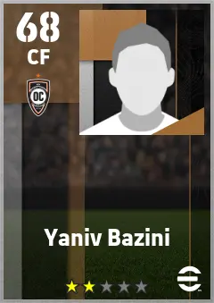 Yaniv Bazini eFootball 2026 player card — 68 OVR CF