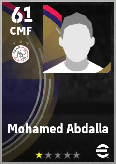 Mohamed Abdalla eFootball 2026 player card — 61 OVR CMF