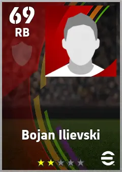 Bojan Ilievski eFootball 2026 player card — 69 OVR RB