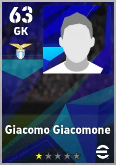 Giacomo Giacomone eFootball 2026 player card — 63 OVR GK