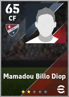 Mamadou Billo Diop eFootball 2026 player card — 65 OVR CF