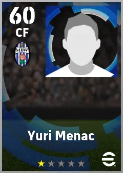 Yuri Menac eFootball 2026 player card — 60 OVR CF