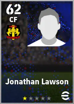 Jonathan Lawson eFootball 2026 player card — 62 OVR CF